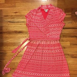 Liz Claiborne Dress Faux wrap top and A-line skirt